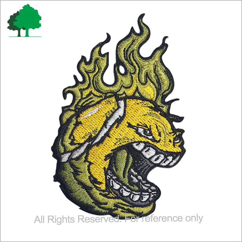 Directly Manufacturer Cutomization Machine Embroidery Iron-on Backing Patches For Motor Biker