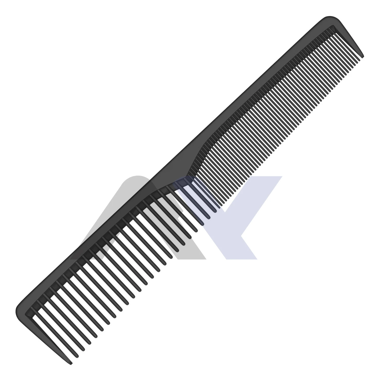 Styling Comb Professional 7 Inch Black Carbon Fiber Anti Static Chemical Heat Resistant Comb All Hair Fine Wide Tooth