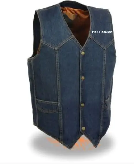 Denim Motorcycle motorbike Vests & Biker CLASSIC BLUE Denim jeans ride Vests oem custom casual