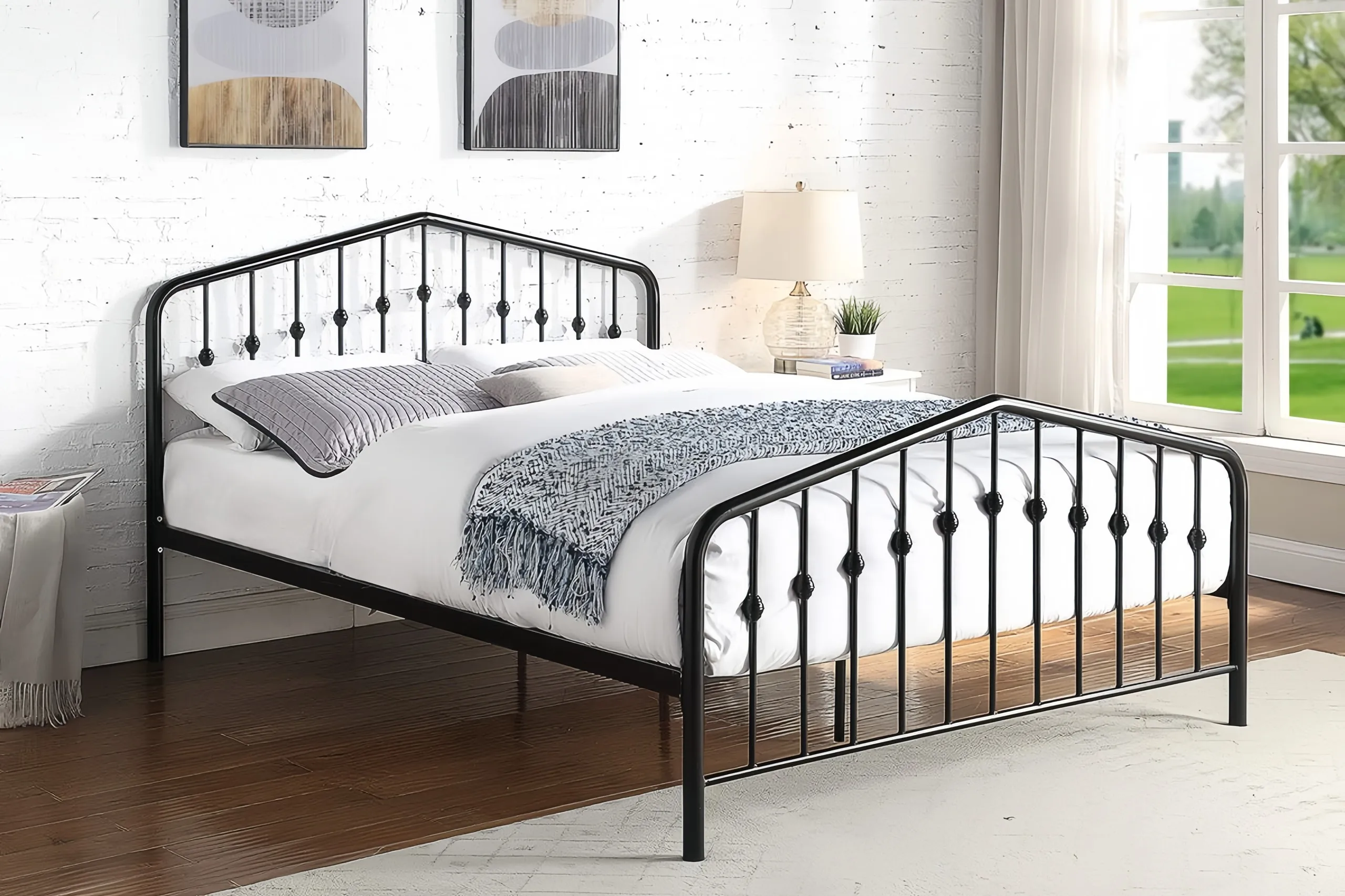 Sturdy Metal Bed Made In Vietnam Multiple Size Modern Luxury Single Metal Bed For Bedroom In Hotel And Home