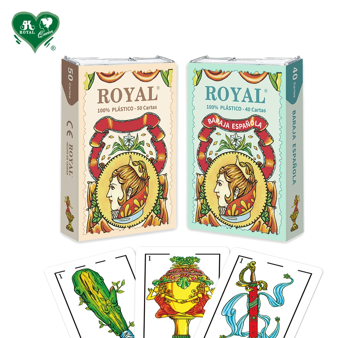 Популярные пластиковые испанские игральные карты для карт 40