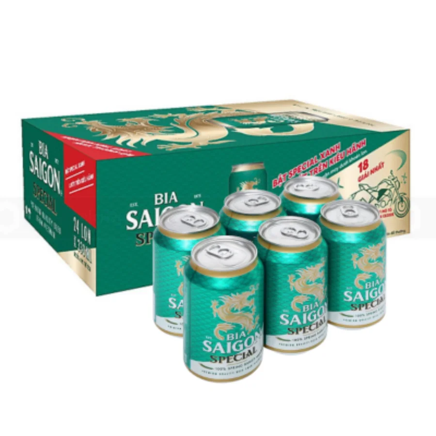 Оптовая продажа специальное пиво Saigon 330 мл x 24 банки (161A022) паровое разнообразное освежающее со вкусом