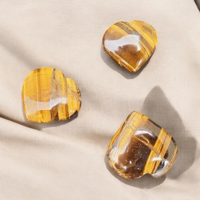 Натуральный коричневый тигровый глаз в форме сердца лечебный камень для медитации и домашнего декора