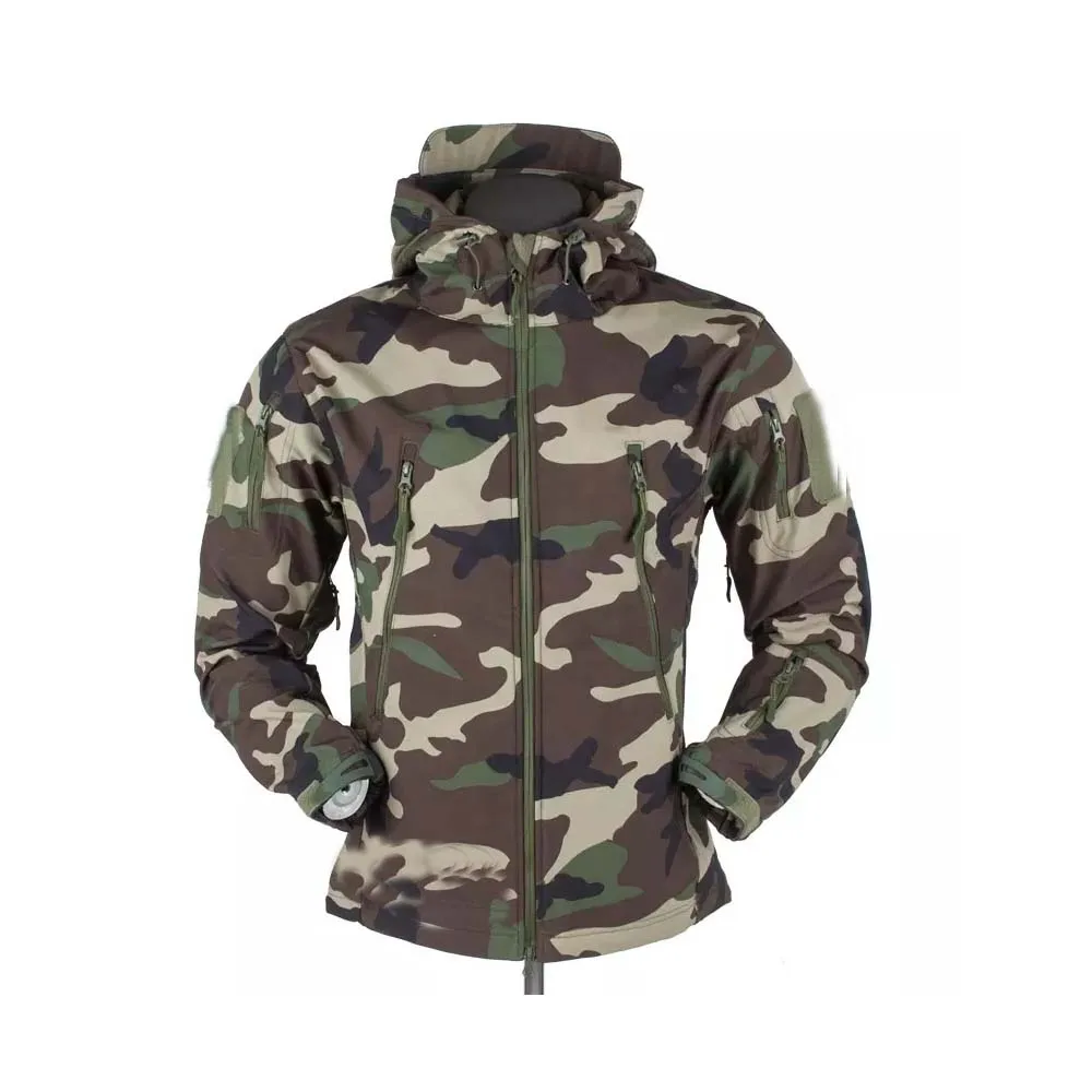 Custom Men Army Green Camo Softshell Jackets Training jacket for hunter Outdoor Hunting Hiking Coats