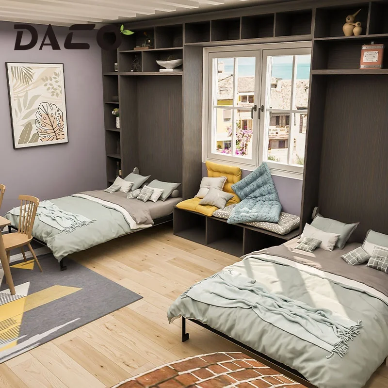 Профессиональный поставщик OEM дизайн одобренная гидравлическая конструкция настенная кровать с двойной