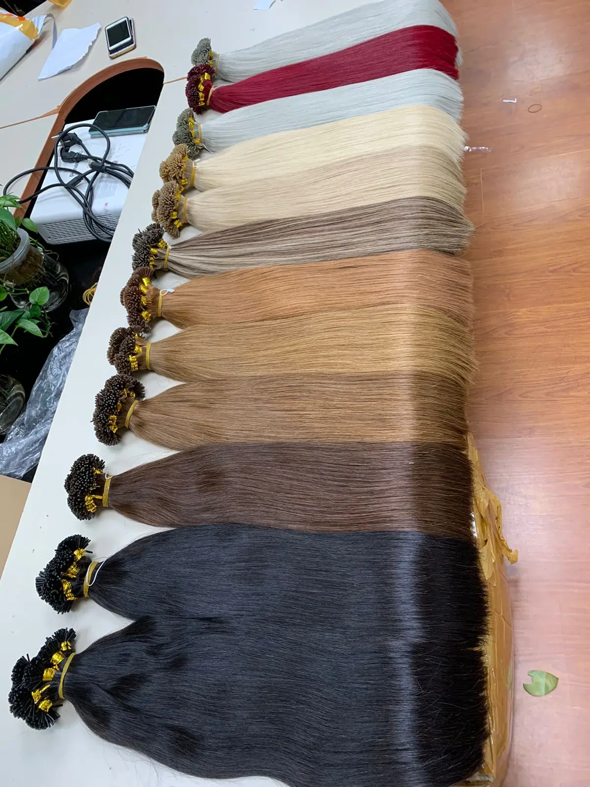 Virgin Human Hair keratin Unprocessed Raw Virgin Hair i tip wholesales factory price