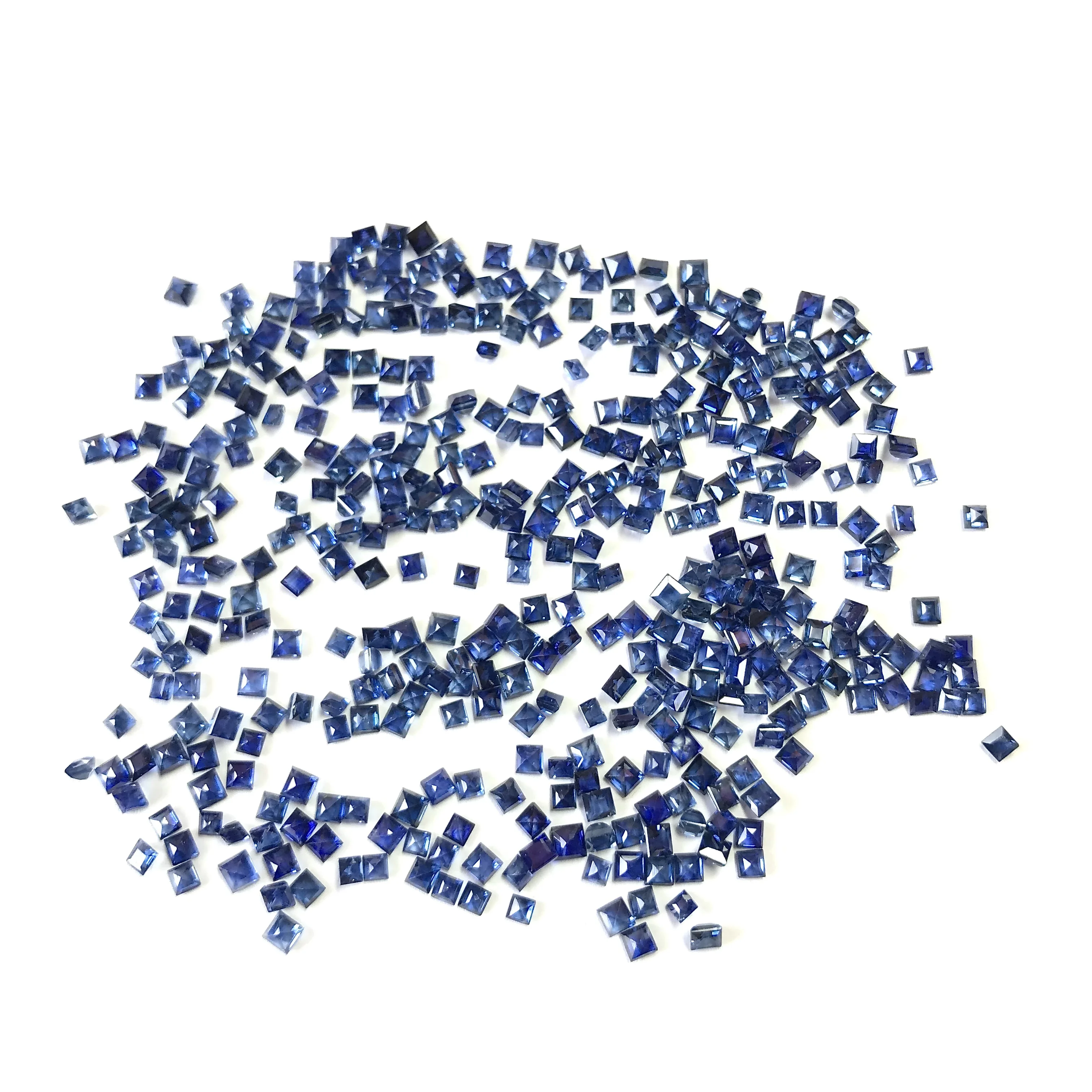 1.5-3mm Square Natural Blue Sapphire Loose Gemstones Faceted Sapphire Natural Stone For Jewelry Making Wholesale Price Vivaaz G