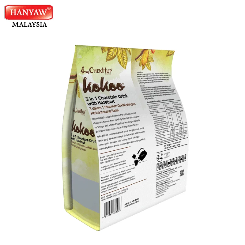 [Malaysia] Fast Shipping + Halal Certified CHEK HUP Kokoo 3 in 1 Chocolate Drink with Hazelnut (40gx12sachetx20packet/Ctn)