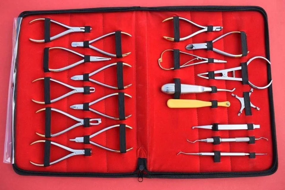 High Quality Basic Orthodontics Dental Instruments Set 19 Pieces Composite Kit Premium Quality Stainless Steel