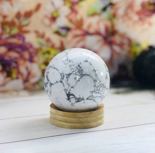 Natural polished Howlite crystal spheres high quality Howlitengemstone ball spheres for Sell Buy Online From SOHA AGATE