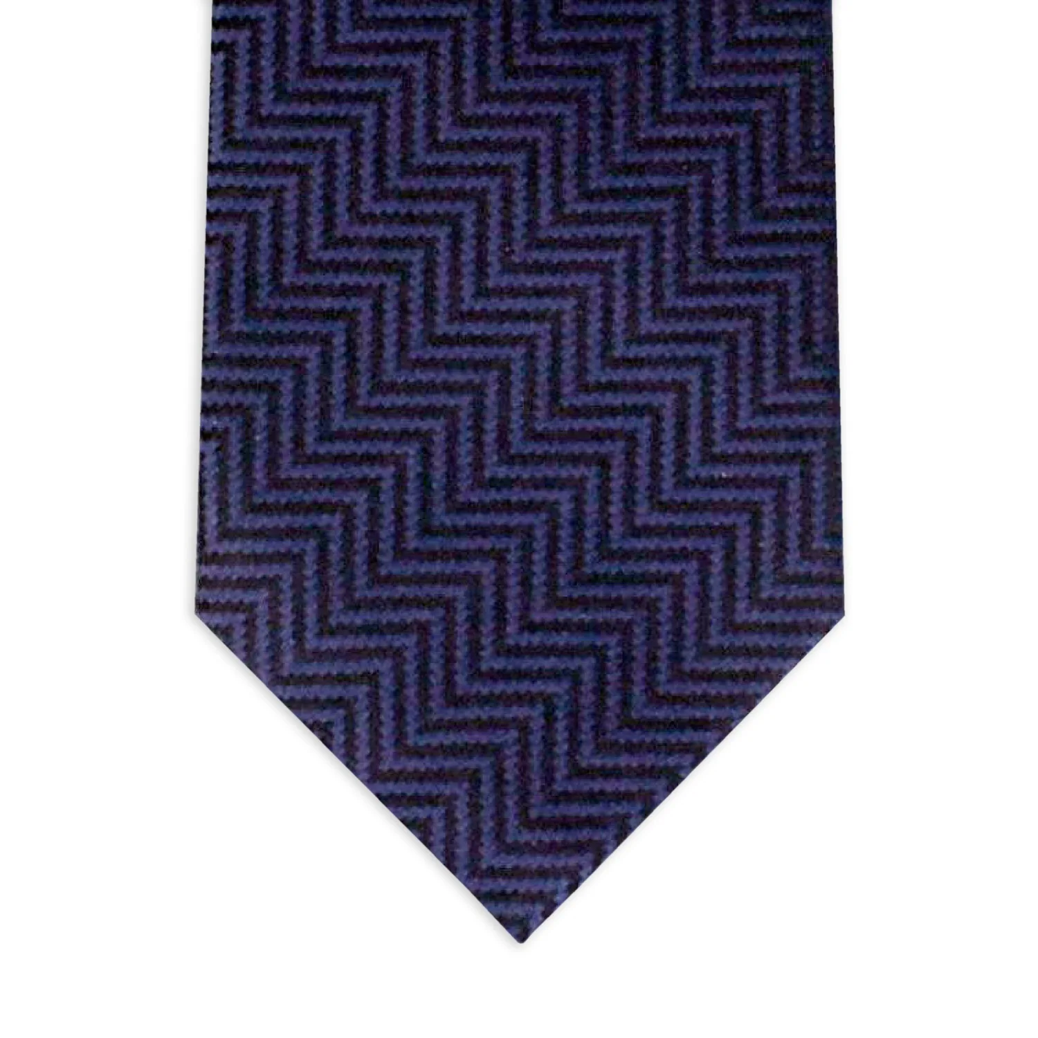 Jacquard Milano Navy Blue Elegant Italian 100% Silk Seven Fold Neck Tie Classic Business Floral Printed Design Formal Special