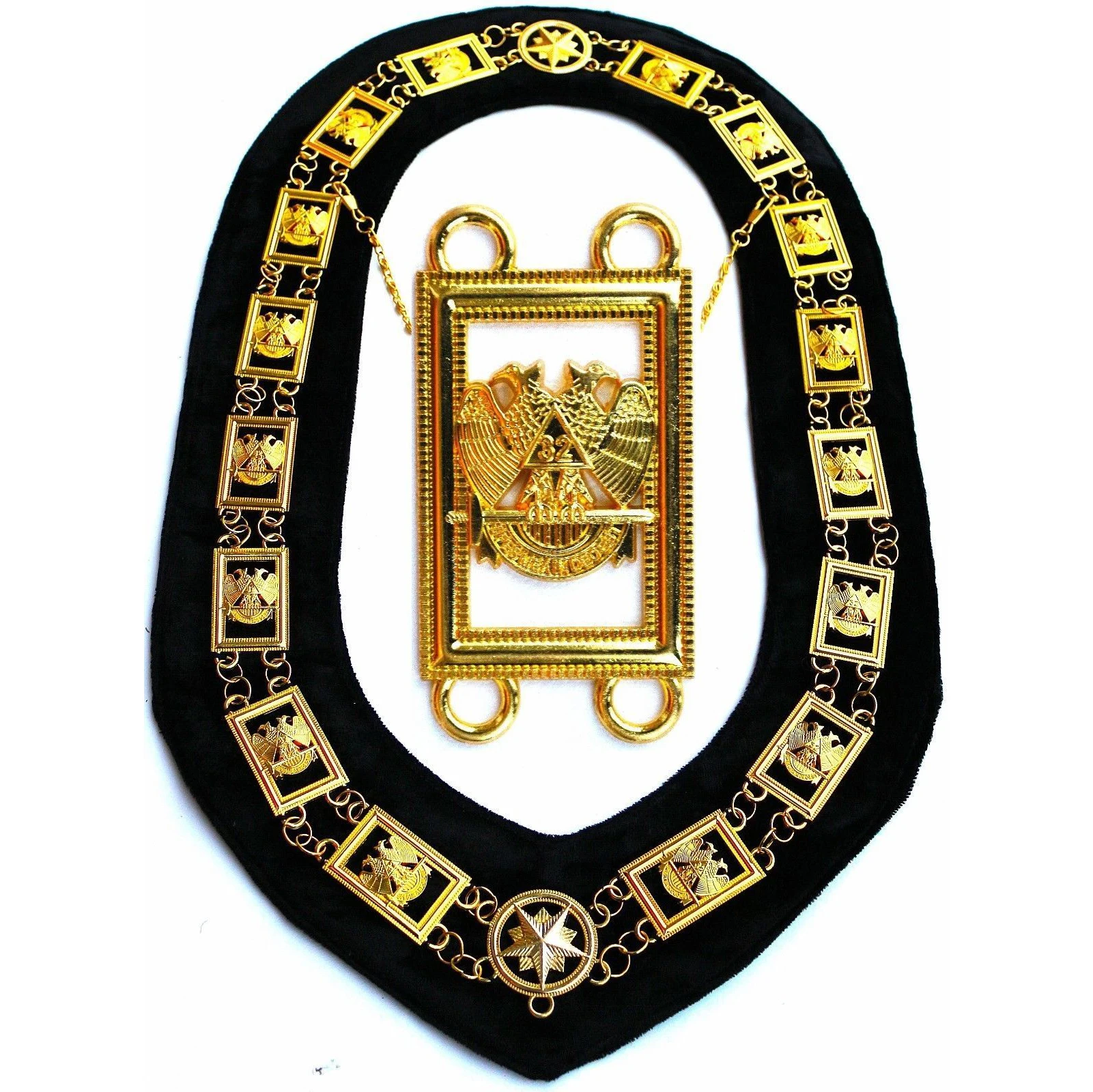 Aasr 28 Degree Collar | Masonic Regalia Scottish Rite Collars |masonic Officer Collar Masonic Memphis Misraim Collar