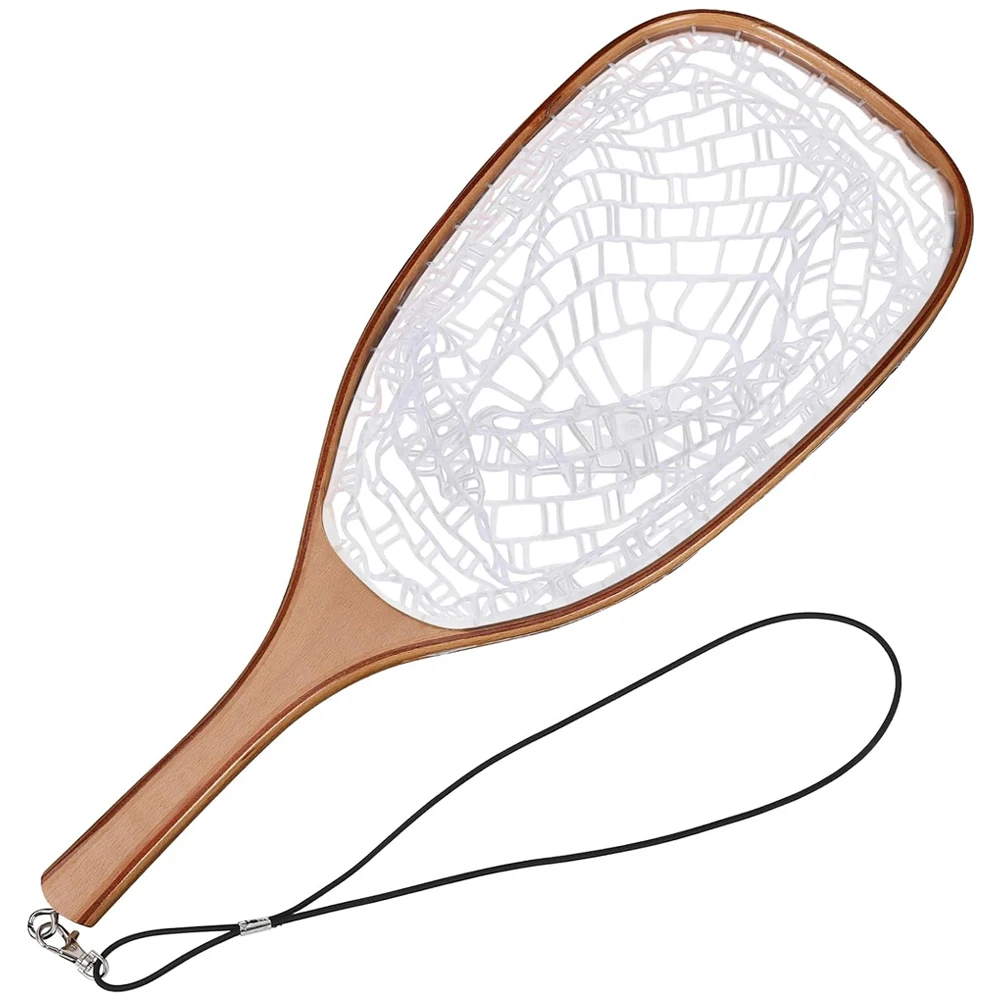 Aluminum Alloy Pole Nets Nylon Mesh Trout Catch Release Hand Fishing Net Fly Fishing Landing Trout Catch and Release Net
