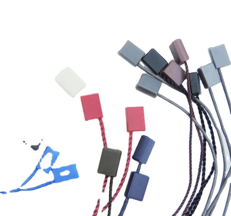 Plastic rope tag sling nylon rope with bullet shape clothing accessories brand rope with high quality factory wholesale