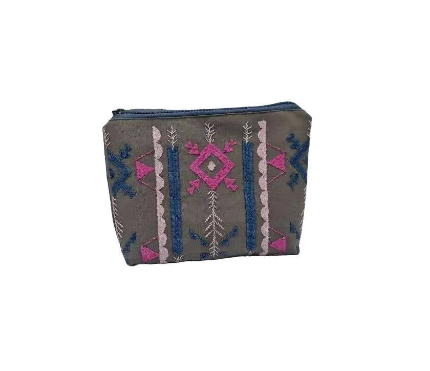 High Quality Handmade Tajik Women Purse Embroidery Designer Cotton Wallet and Clutch Bag for