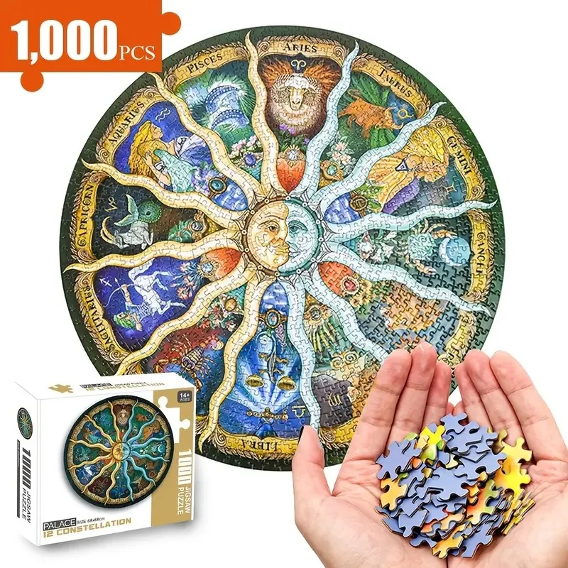 2024 новый дизайн индивидуальный 1000 круглые головоломки от производителя 500 для взрослых
