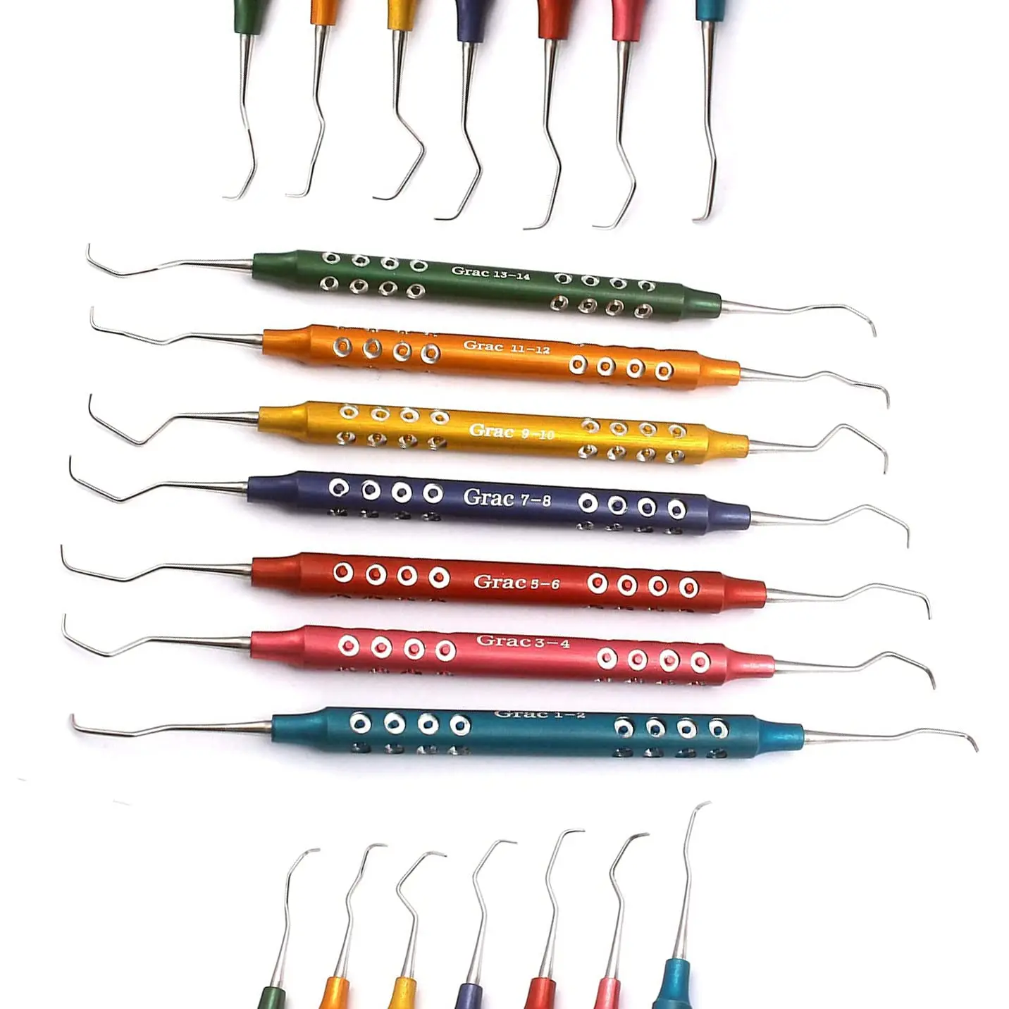 Dental Gracey Curette 7 Pcs Set available in customized color made with high grade stainless steel by Life Care Instruments