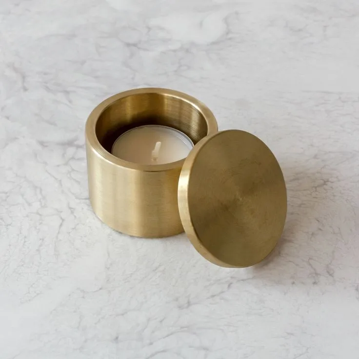 High Quality Decorative Set Of 3 Metal Aluminium Cast Oval Shape Design Embossed Mini Tea Light Cup Holder Gold For Table Decor