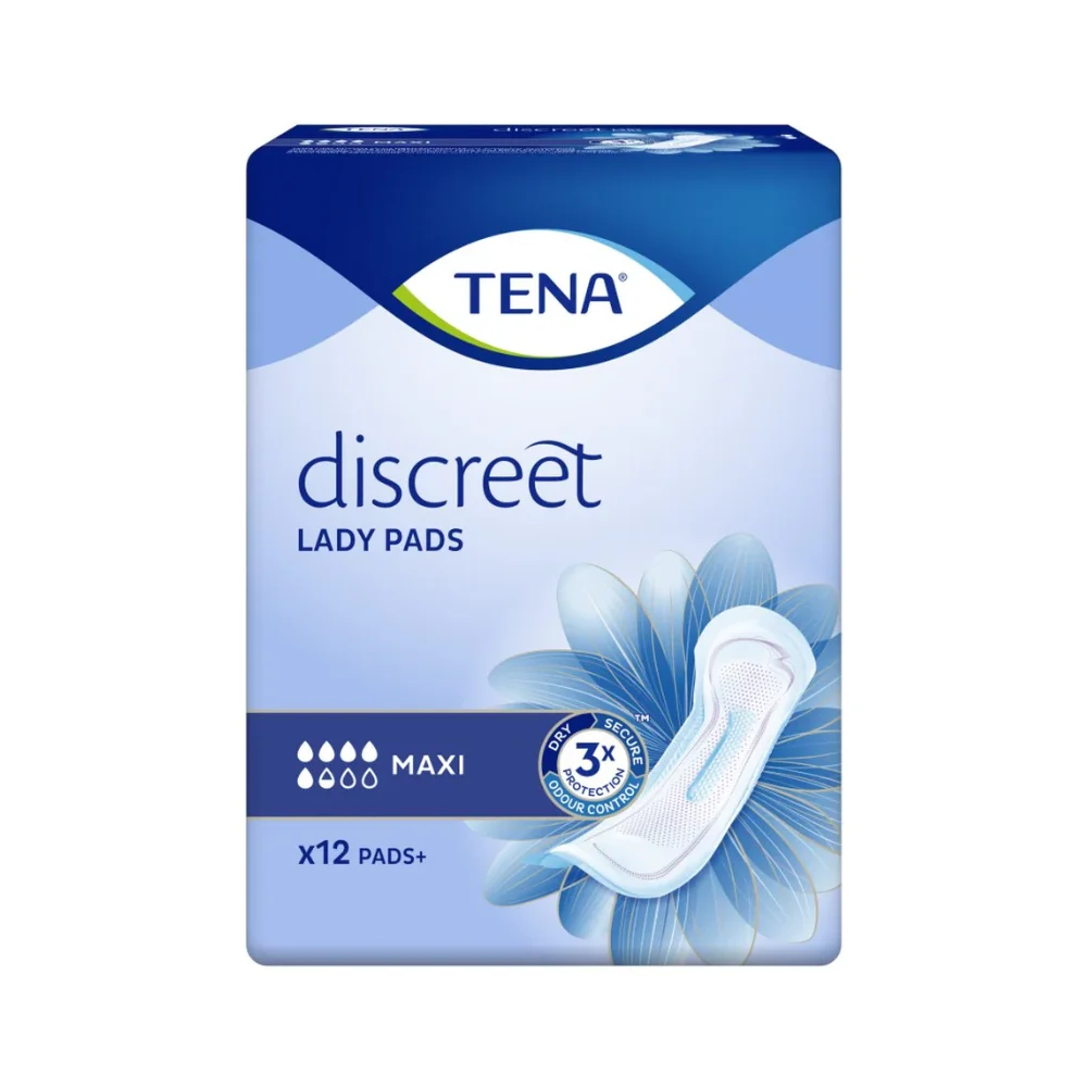 TENA Lady Discreet Maxi Incontinence Pad Pack (12 pieces)