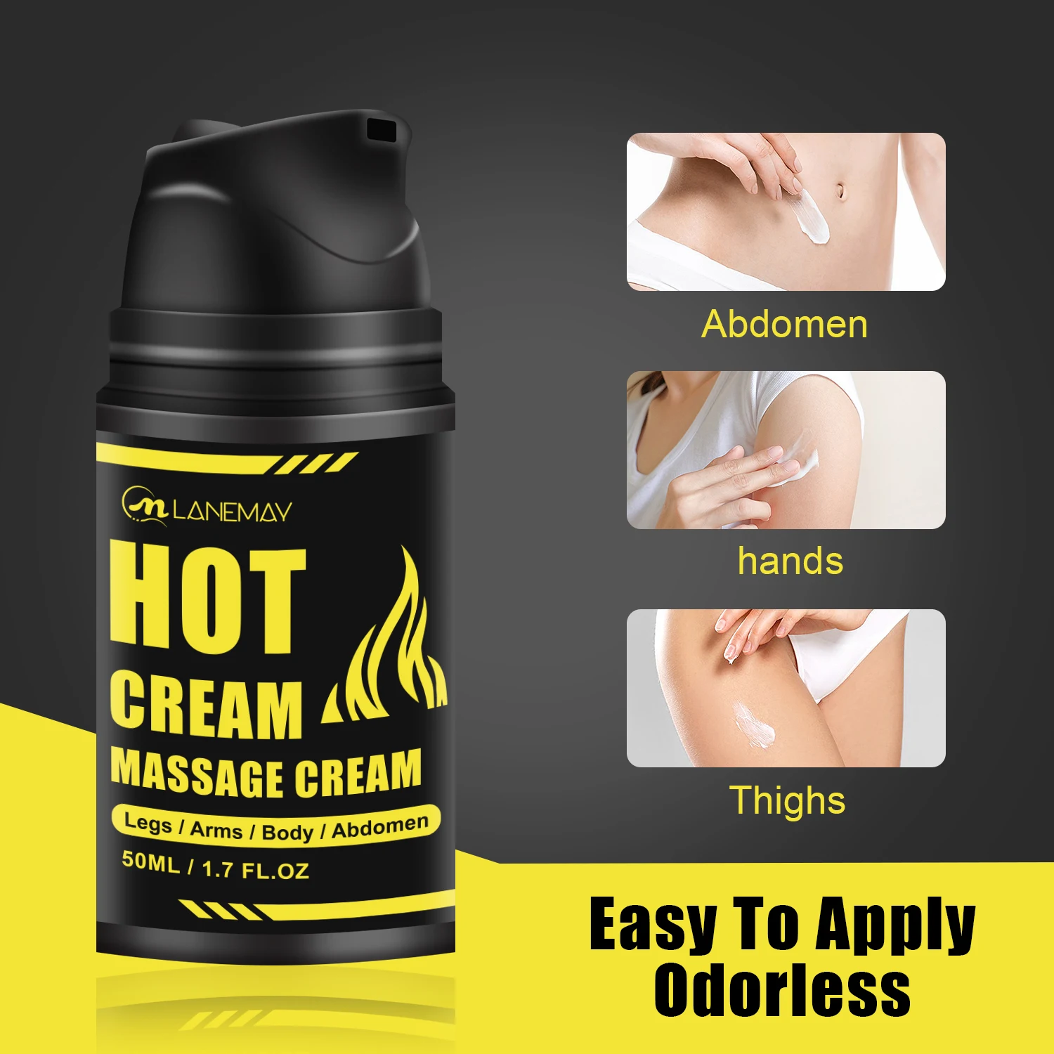 OEM Private Label Natural Best Body Slimming Hot Belly Cream Abdomen Fat Burning Cream Waist Rapid Weight Loss Cellulite Removal