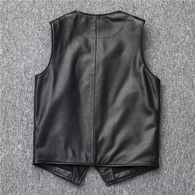 New Design Mens Casual Motorbike Leather Vest/ Motorcycle Cowhide Leather Waistcoat Vest beautiful and nice looking vest