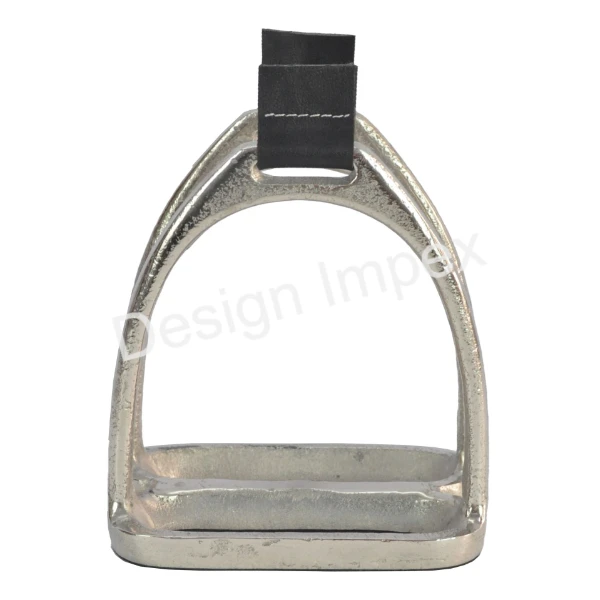 Silver Coated Office Bookends Magazine Newspaper Organizer Holder Solid Horse Stirrup Book Stand And Book Holder Weight hot Sale