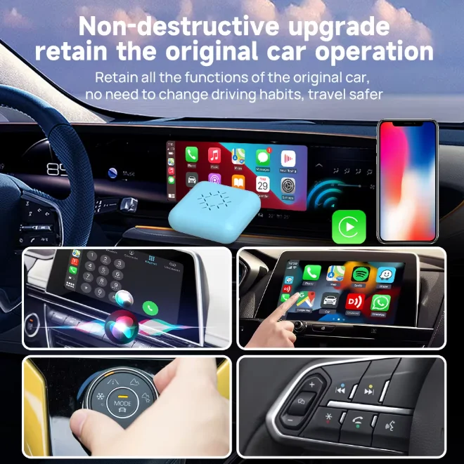 U2W Mini3 проводной и беспроводной адаптер Carplay 26g Carlink 30 Mini ODM OEM AI Box для iPhone
