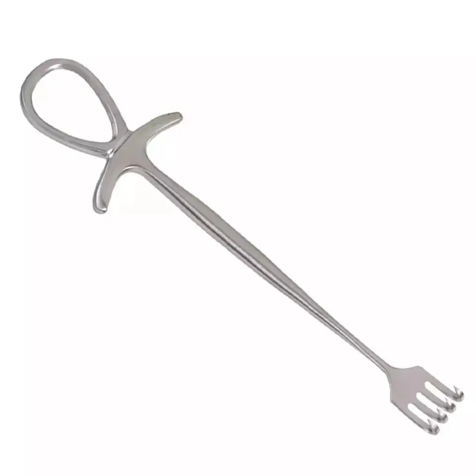 Stainless Steel Surgical Murphy Retractor 4 Inch 4 Sharp Prongs 28.0mm Wide Modified Finger Handle CE Approved
