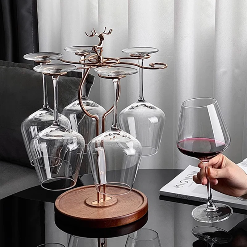 Crystal Transparent White Wine Goblet Stemware Cup Rack Decanter Commercial Wine Glasses Gift Sets