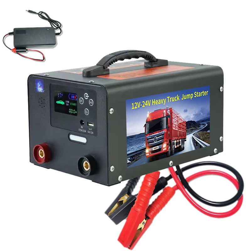 12 24 volt jump starter 56000mAh Portable Power Bank battery booster pack  12v 24v truck Jump Starter for heavy duty truck