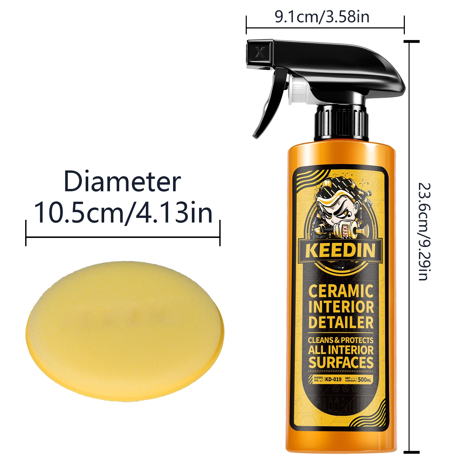 KD-019  Multifunctional Car Interior Cleaner Automotive Interior Care Leather and Plastic Parts Polish Agent