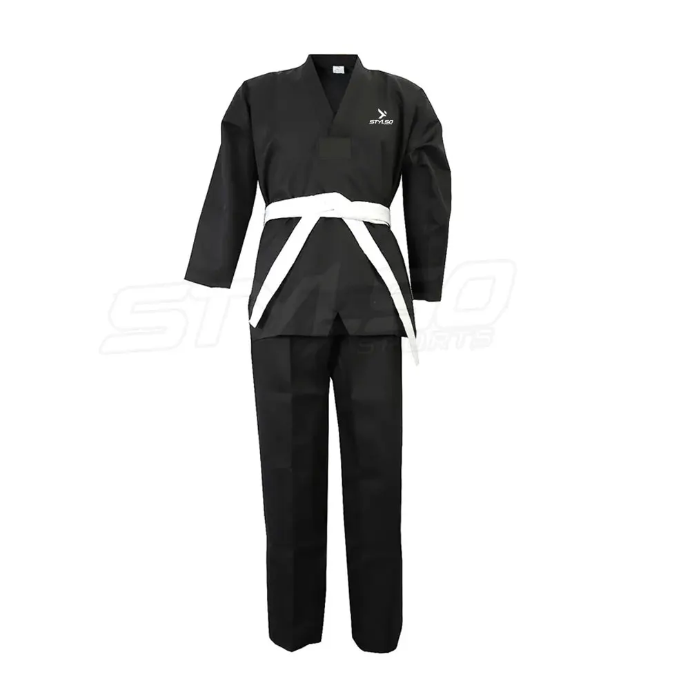 Low Price Custom Made Professional Top Quality Taekwondo Uniform Cotton / Polyester Fabric Taekwondo Uniform