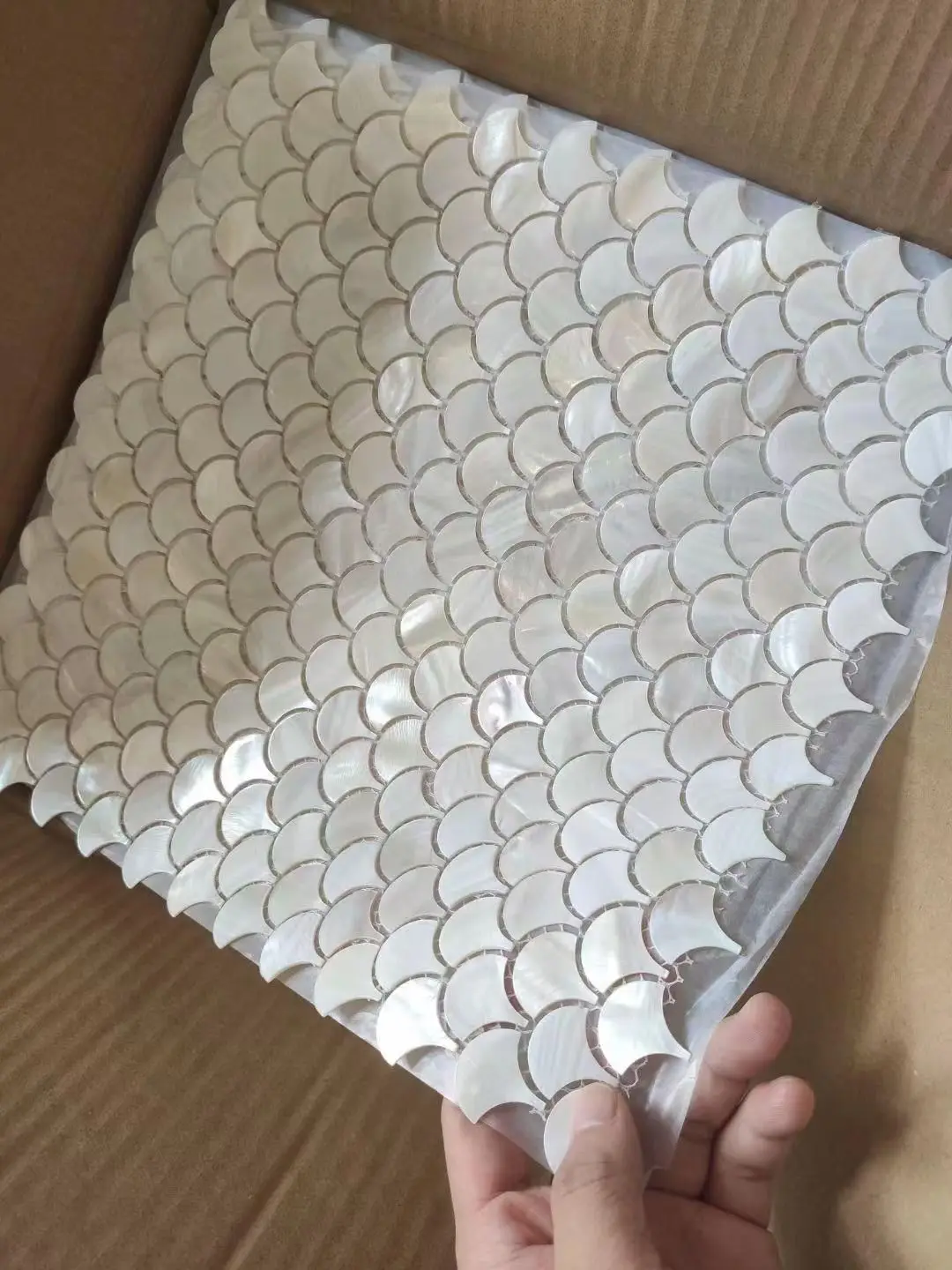 Matte porcelain wood look ceramic decorative stair tile marble design interior  texture non slip shell mosaic