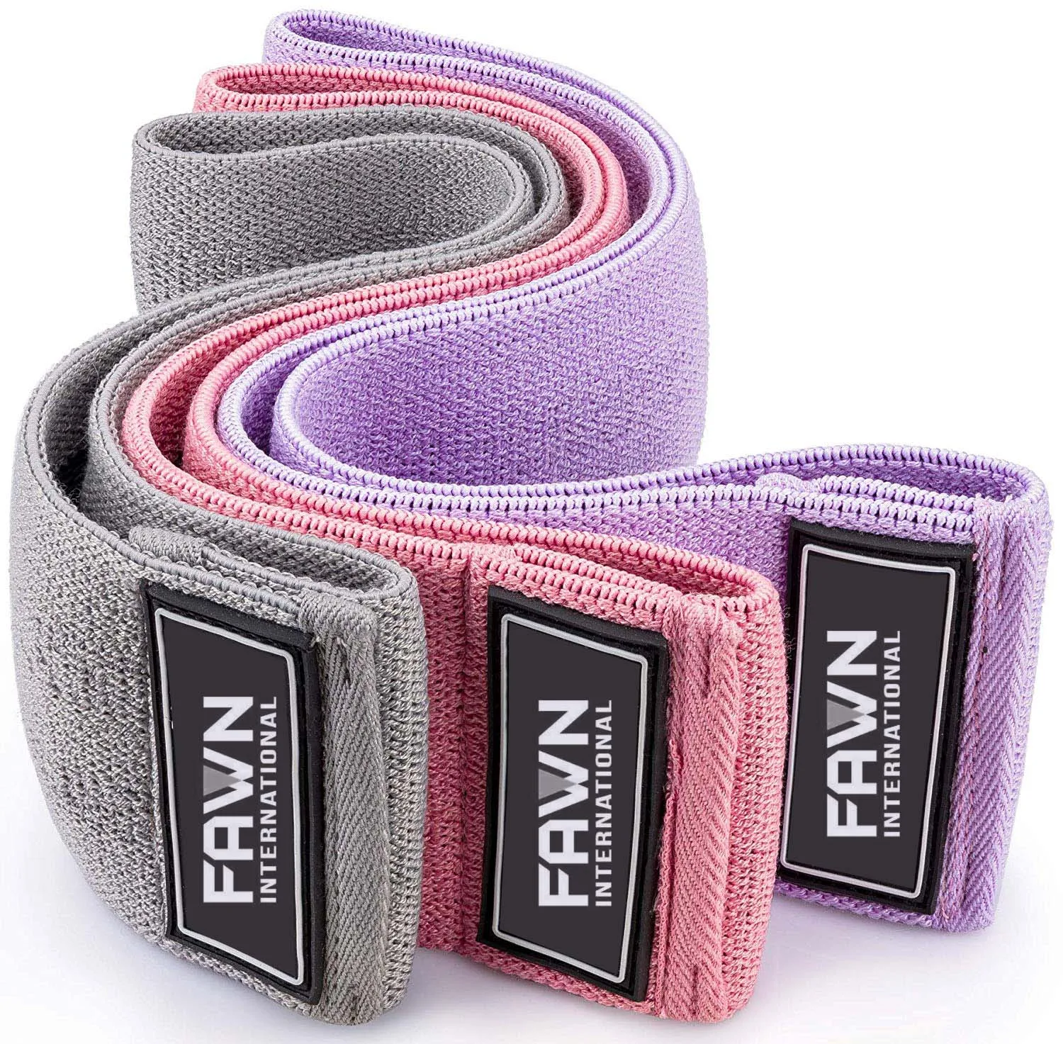 3pcs Hip Circle Loop Resistance Band Workout Exercise for Butt Legs Thigh Set.