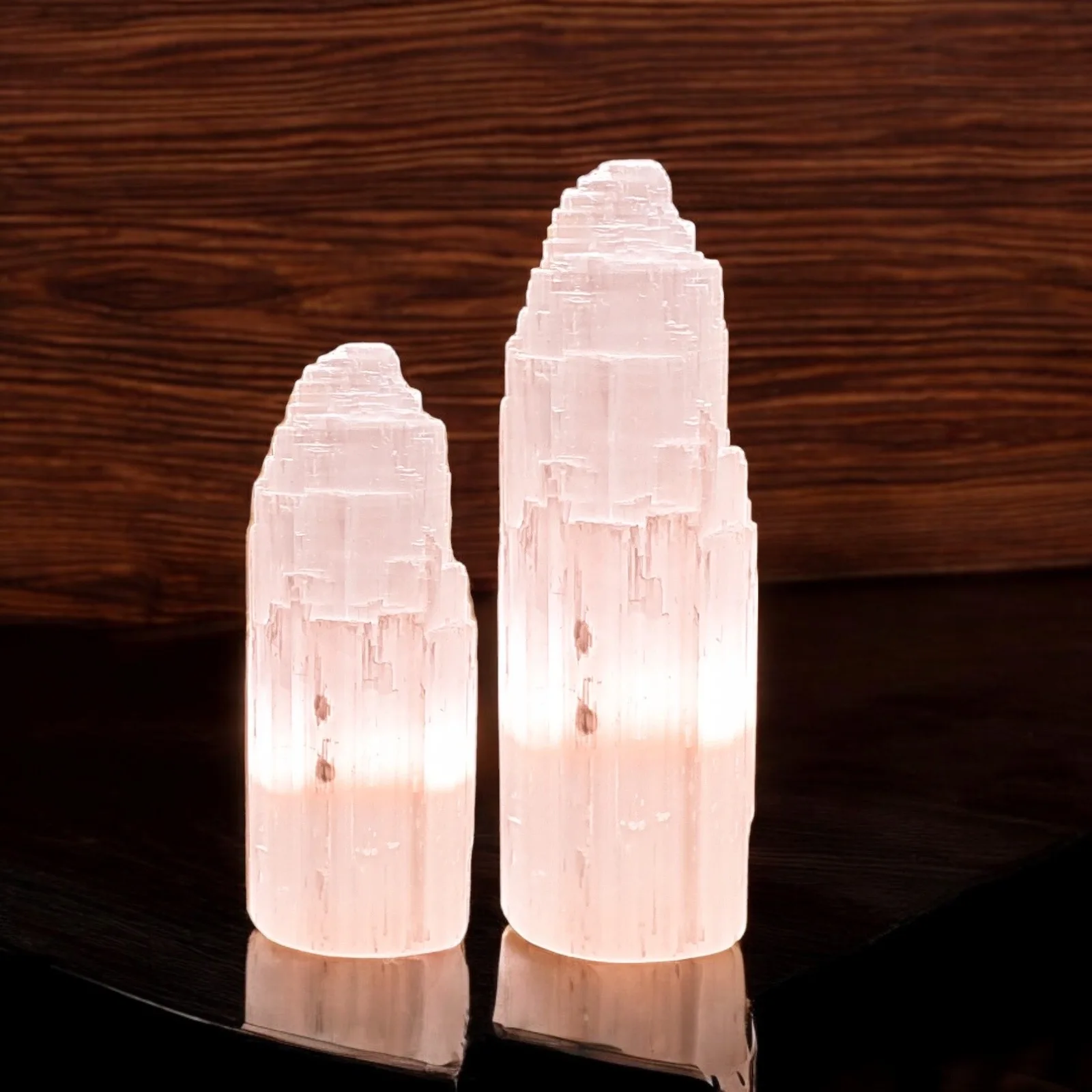 Natural Selenite Lamp Crystal Tower  Handmade Lamp Spiritual Healing Cleanse And Recharge Crystals Table Lamp Decoration Gift