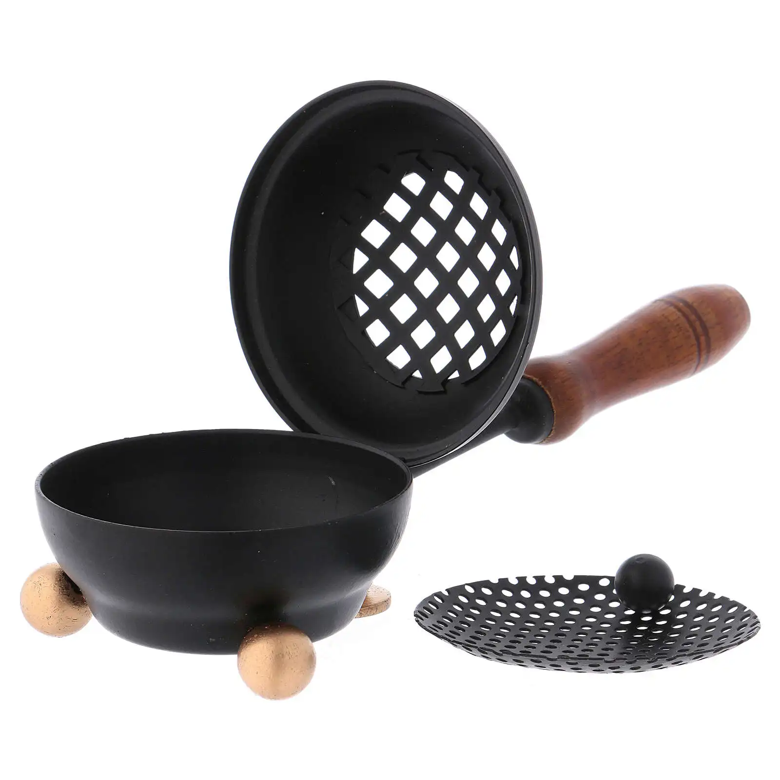 Pure Brass Incense Holder Top Quality Religious Incense Burner Wood Handle In Top Design For Home And Office Decoration Burners