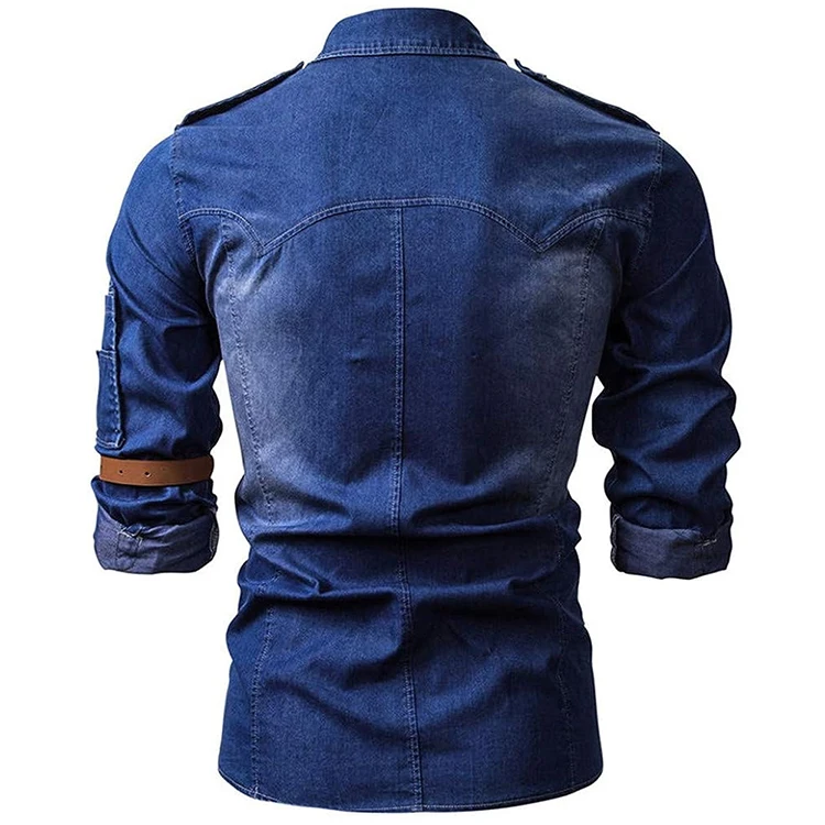 Perfectly cut and sew Denim Shirts Custom colors and size brand new custom made size different style Denim Shirts