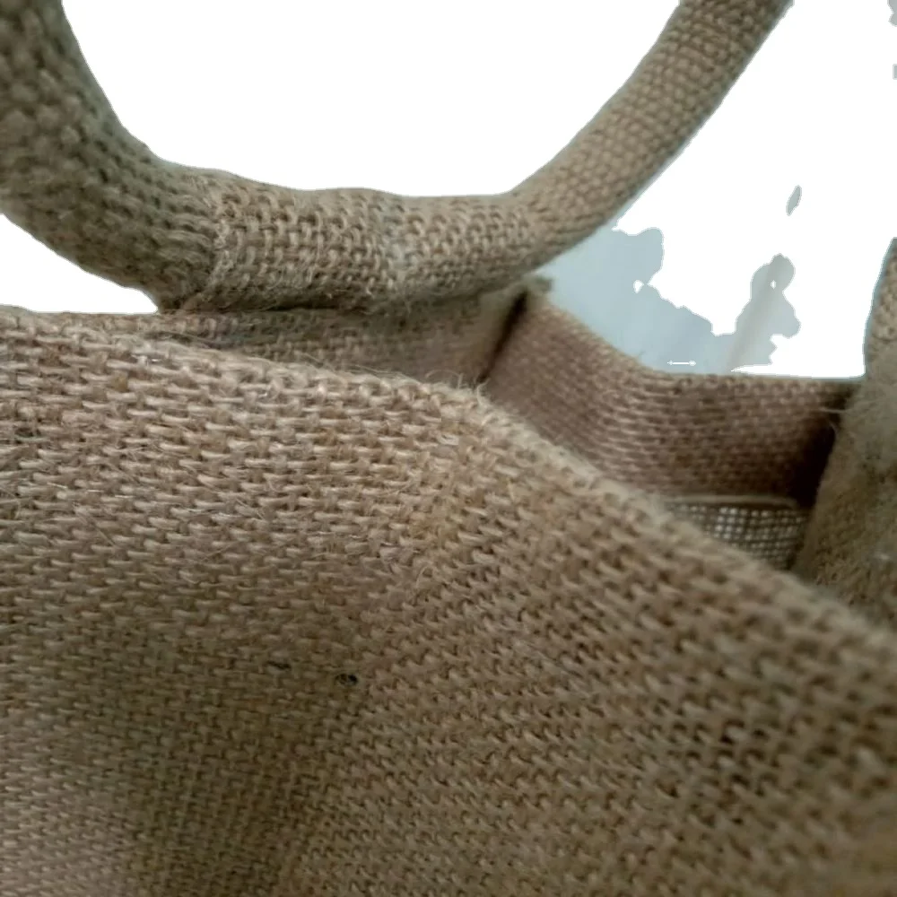 Wine bag with Jute lamination waterproof cotton, round, Drawstring handle Natural Burlap Wine  small packaging jute wine bag