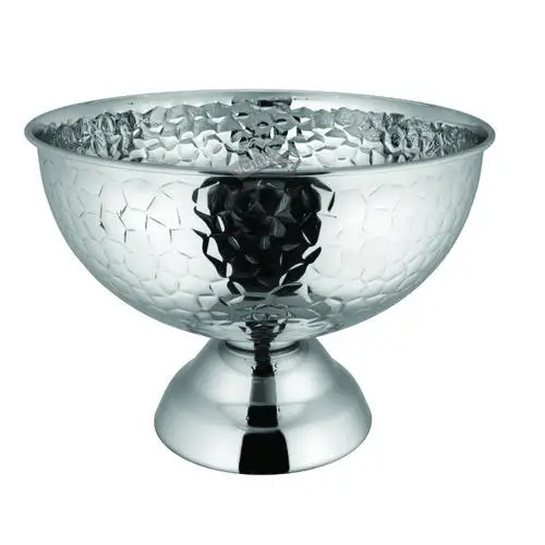 Aluminium Metal Serving Bowls with Tray Shiny Polished Kitchen and Tabletop Decorative Dinnerware Bowls