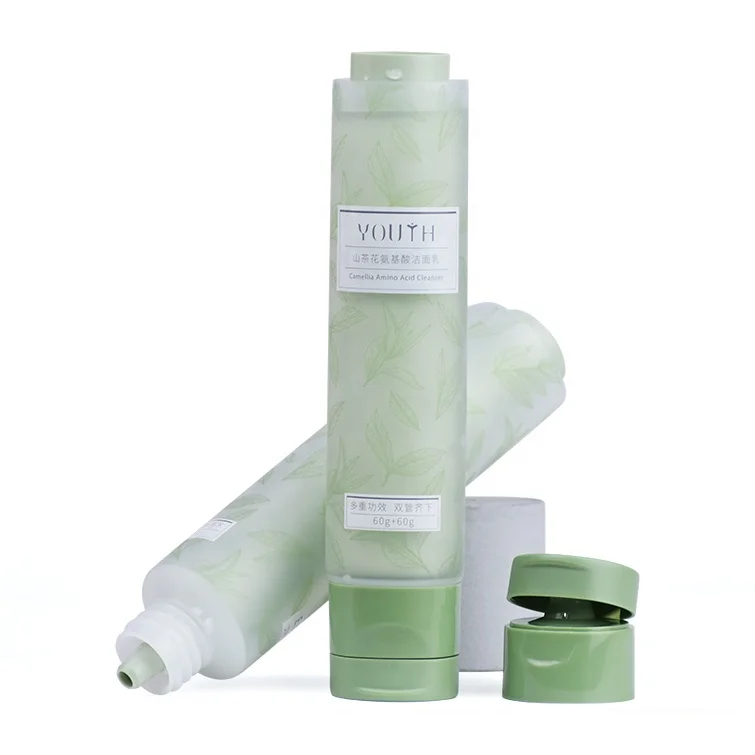 D40mm Dual Chamber Cosmetic Squeeze Tubes Hair Shampoo Tube