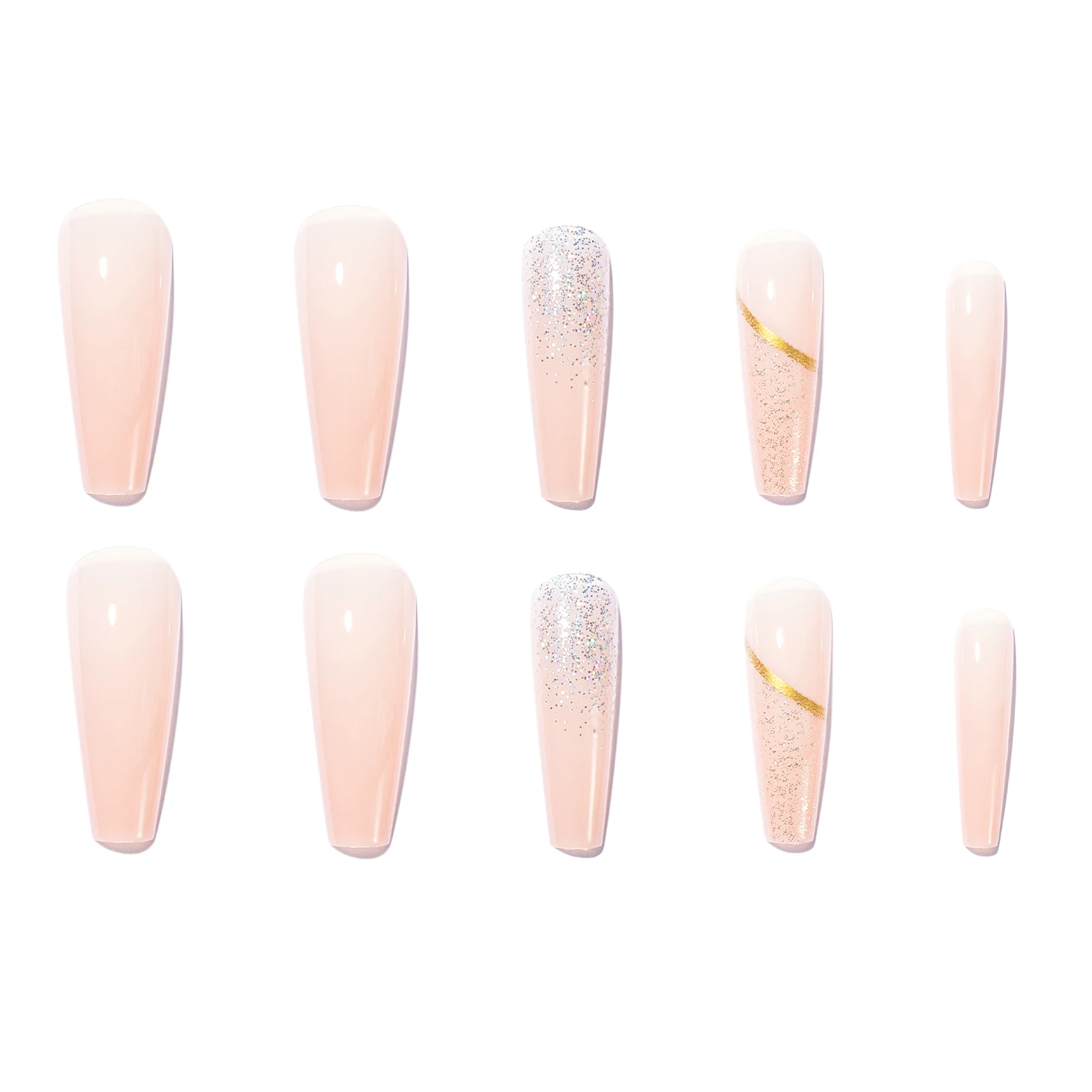 Wholesale 24 Style Simple Custom 24pcs a Box Reusable Rhinestone Press on Nails