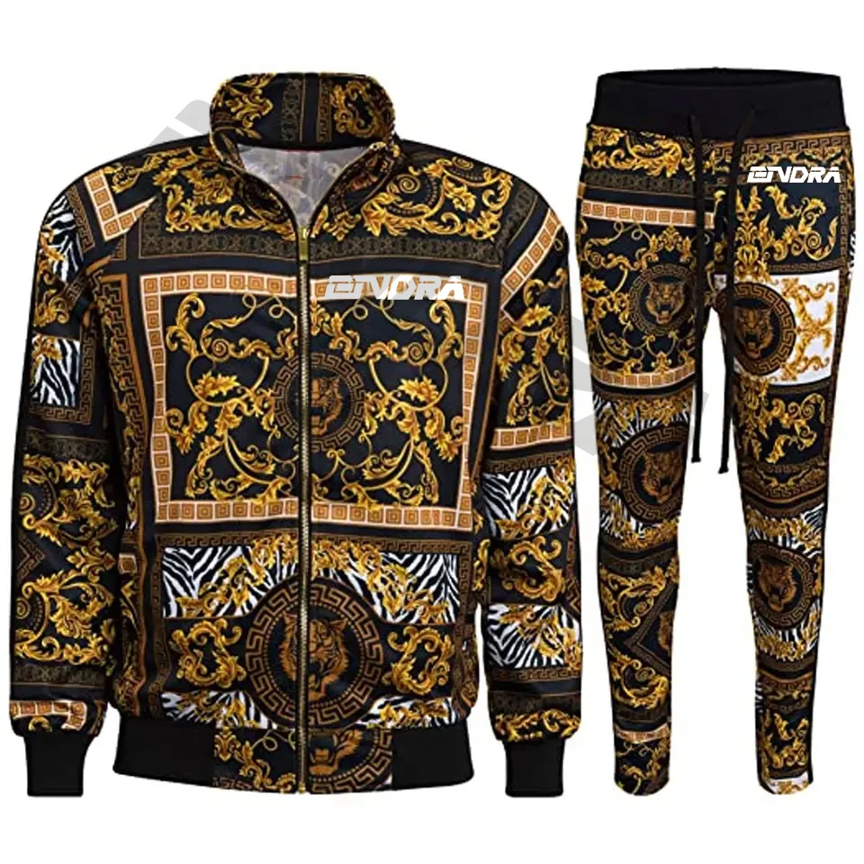 High Quality Custom Reflective Logo Outfits Sweatsuit Joggers Jogging Suits Tracksuits For Men Women