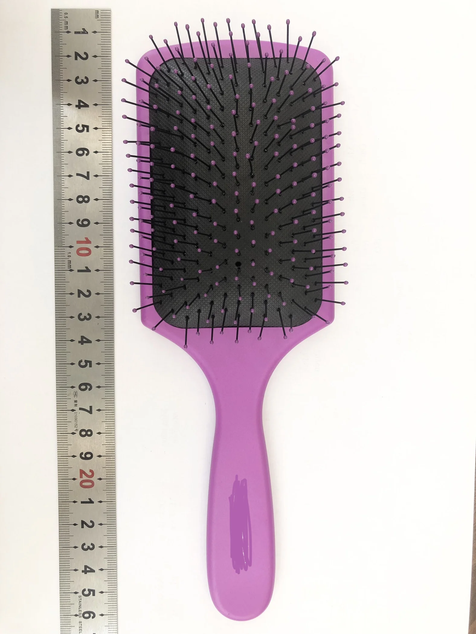 Wholesales Plastic Hair Brush with Paddle Hair Accessories Regular Size Plain Color Custom Packing Detangle Hair Comb