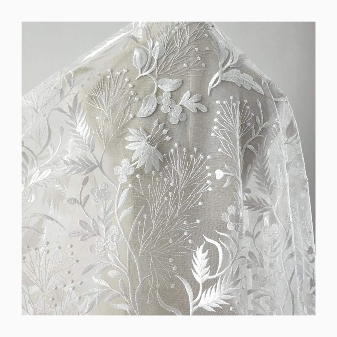 High Manufacturer Cheap Price Best Material Beaded Flower Patches Sequin Applique lace Fabric