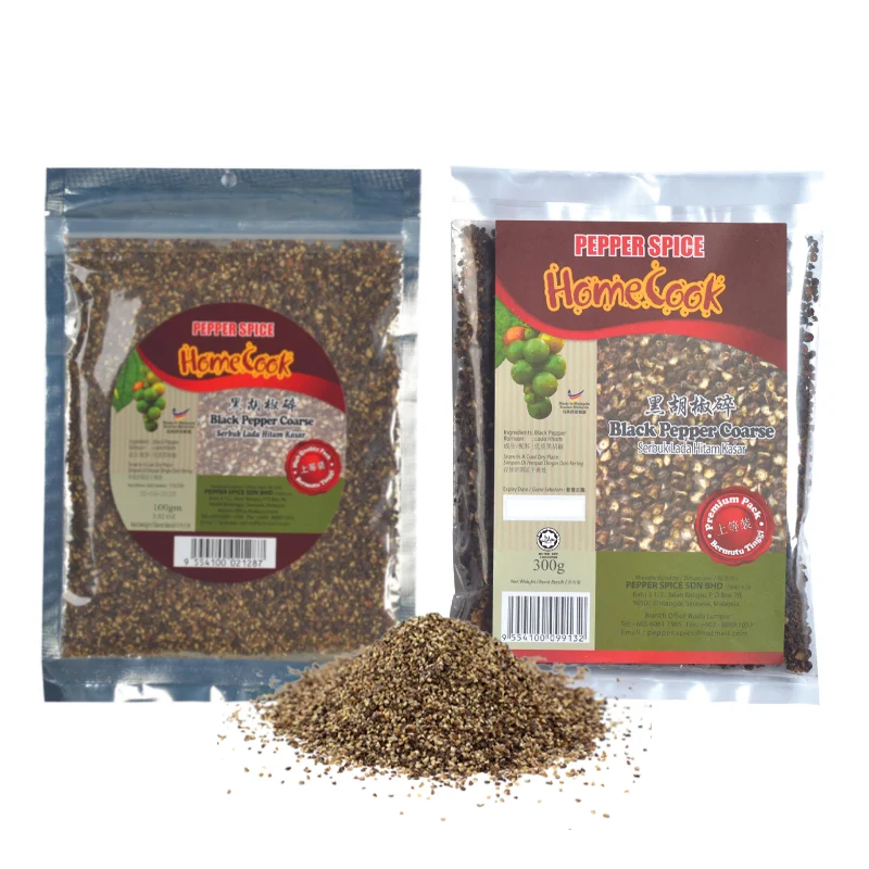 Malaysia Factory Price Dried Coarse Black Pepper Extract Premium Grade Black Pepper Exporter OEM Available For BBQ Meat Marinade