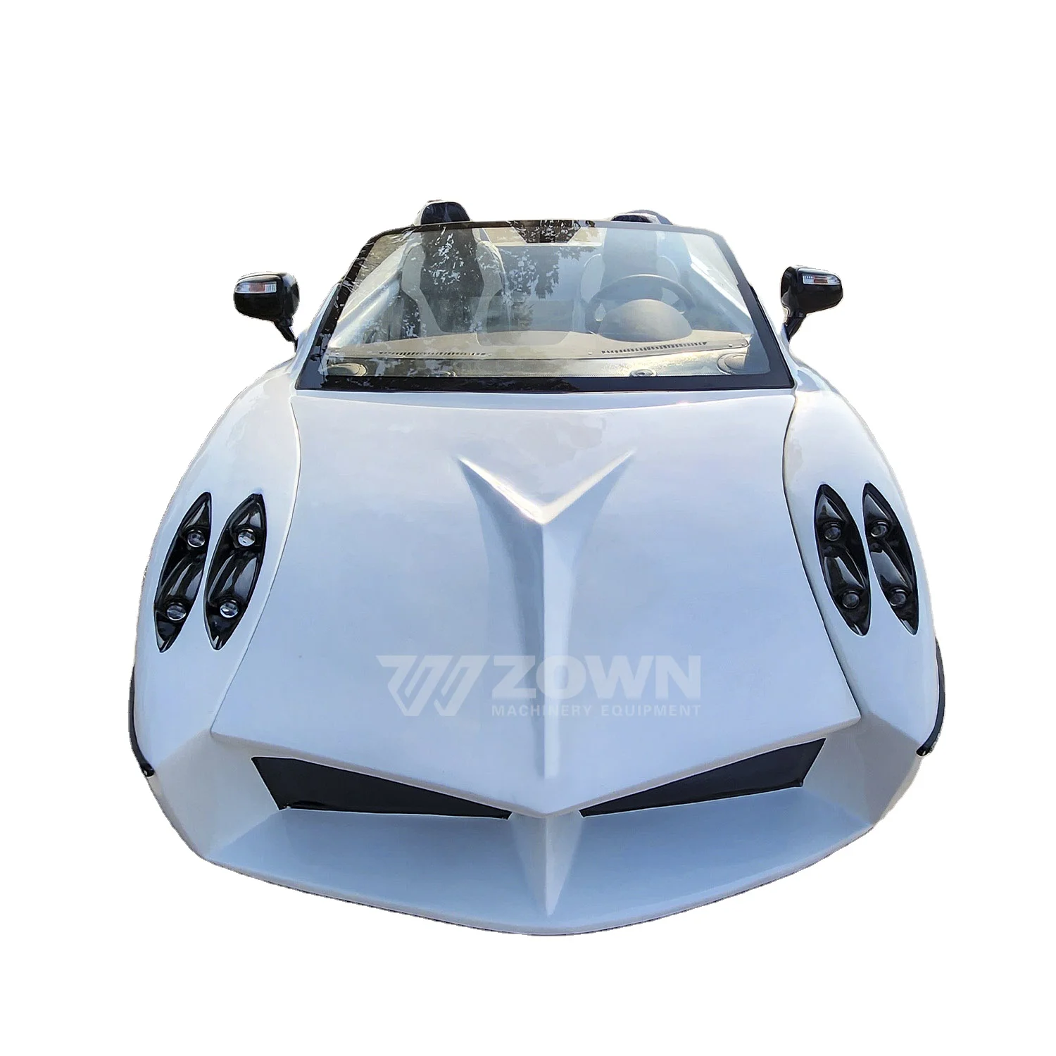White electric sports car Vintage classic  Cars antique