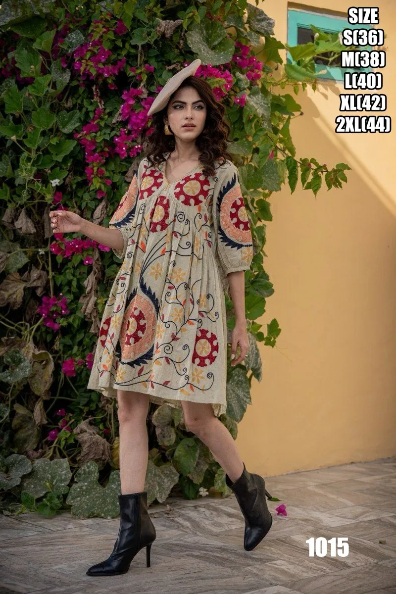 New Summer Style Unic And High Quality Cotton Embroidered, Printed Tunic Tops For Women| Clothes Wholesale Suppliers From India