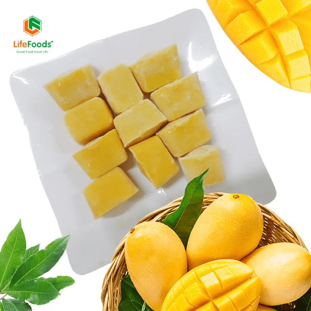 Size cutting shape life 24 months shelf package origin fruit supplier IQF Diced Mango Lifefoods from Vietnam