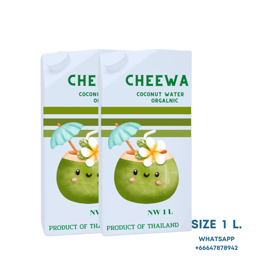 Organic  CHEEWA Coconut water Kancheewalanad company Product of Thailand natural fruit soft drink anti aging face custom