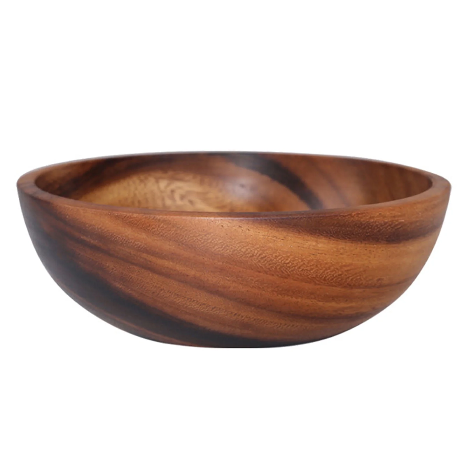 Wooden salad bowls with unique grain patterns Hand-finished wooden salad bowls for an organic touch Rustic wooden salad bowls